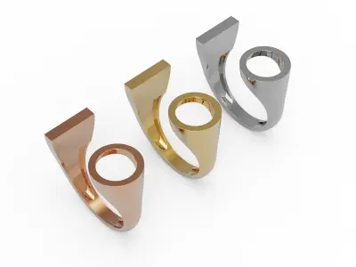 Empty round ring 3D print model