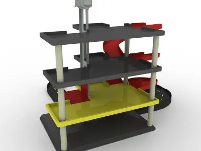 Toy Car Garage 3D model buy