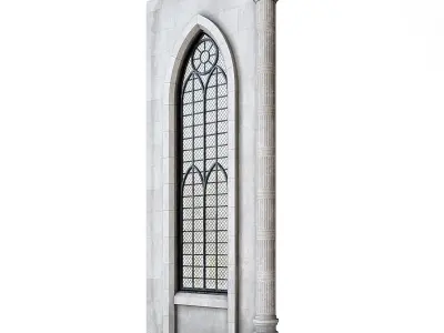Throne Room Window Wall 3D model