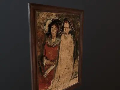 Grotesque Paintings Low-poly 3D model