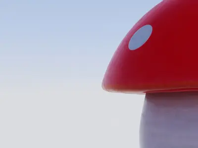 Mushroom house Low-poly 3D model