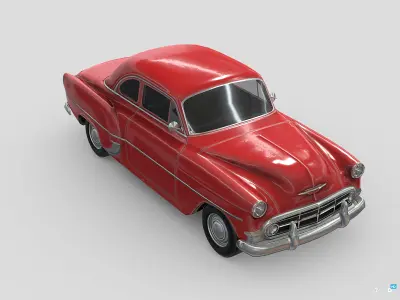 Chevrolet Club Coupe 1953 Low-poly 3D model