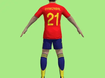  T-Pose Rigged Mikel Oyarzabal Spain Euro 2024 3D model