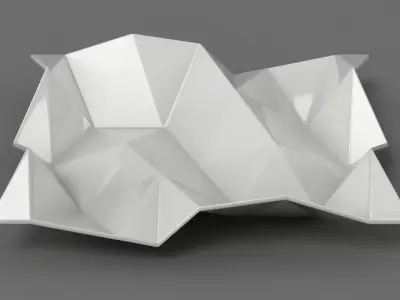 Rosenthal Abstract Plate Low-poly 3D model