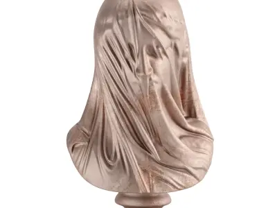 The Veiled Virgin Sculpture Woman 3D model