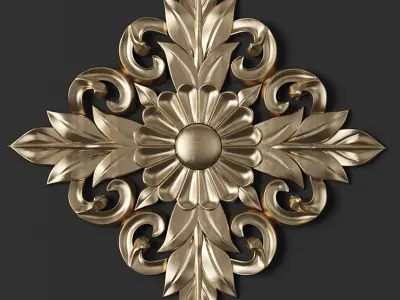 8 Ornament Circular 3Dmodel Brush alpha  3D model