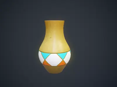 Stylized Vase Low-poly 3D model