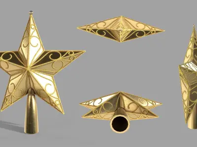 Tree topper Star  3D model