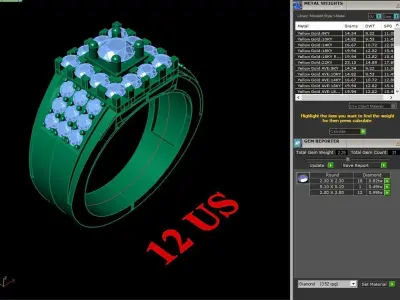 Luxury Men Rings Designs 5MR006 3D print model