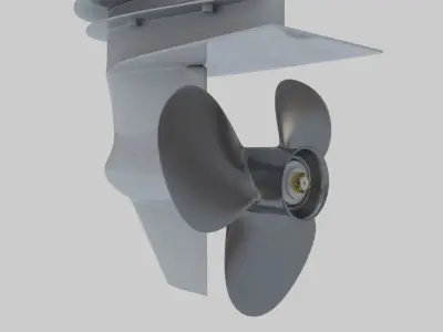 Outboard 15HP 3D model