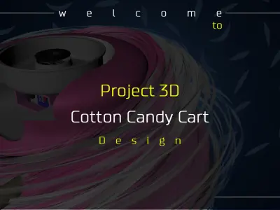 Cotton Candy Cart 3D model
