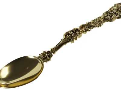 Royal Gold Premium Elite Teaspoon 3D model