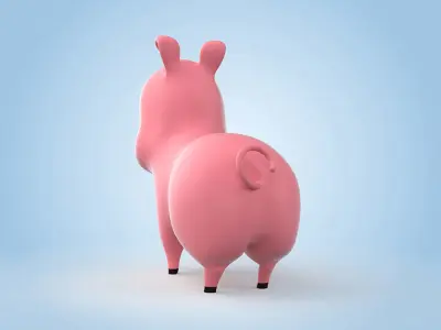 Cartoon Pig 3D model