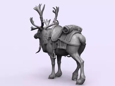 Reindeer Christmas Deer Holiday Decor Christmas Miniature 3D print model