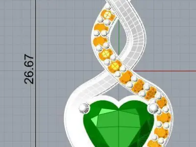 HEART PENDANT 3D print model get