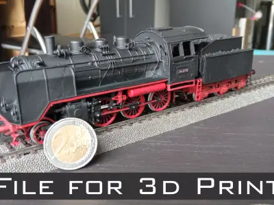 STEAM ENGINE - LOCOMOTIVE - DRG CLASS 24 - DR-BAUREIHE 24  3D print model