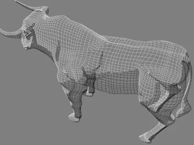 Fighting Bull 3D model Low-poly 3D model