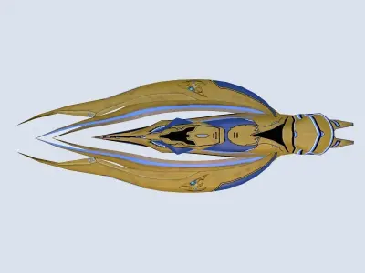 Spaceship CORS  Low-poly 3D model