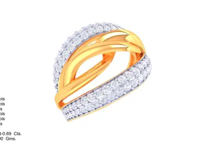 Diamond Ring 3D print model 5