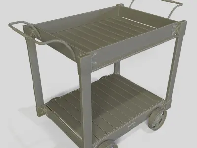 Worn Props Tools Table Low-poly 3D model