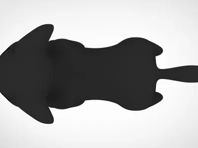 Black Labrador Low-poly 3D model