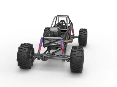 Mud dragster Base Version 2 Scale 1 to 25 3D print model