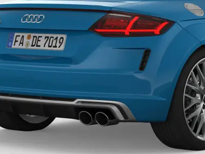 3D Audi TT 2019 Detailed Interior 3D model
