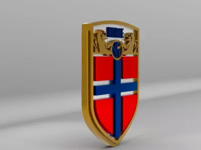 Norway National Soccer Team Logo 3D model