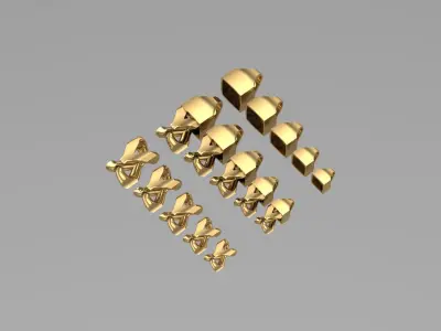 5 size twin cuban  chain fashion just STL file 3D model