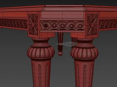 Rectangular coffee table with Green Onyx top by Modenese Luxury 3D model