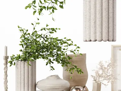 Decorative Set 218 Low-poly 3D model