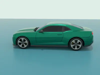 Low poly car chevrolet camaro sports Low-poly 3D model