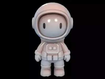 Cute Astronaut Figure 3D print model