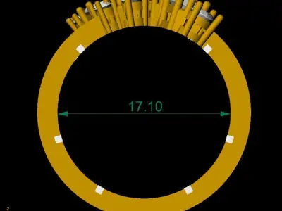 Band ring adorned with a mix of dazzling diamonds 3D print model