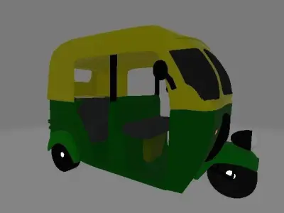 AUTO RICKSHAW 3D BY BLENDER Low-poly 3D model