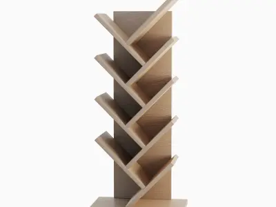 Medium Bookshelf 02 Low-poly 3D model
