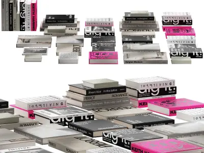 058 Decorative books set 11 neutral 03 3D model