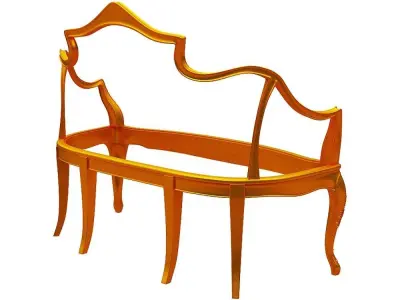 Classical sofa frame 3D model