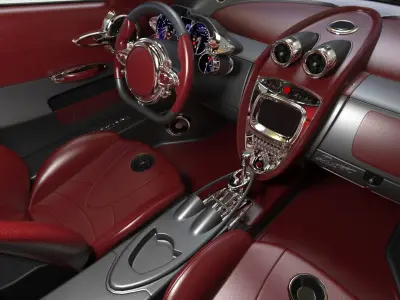 Pagani Huayra Roadster Low-poly 3D model