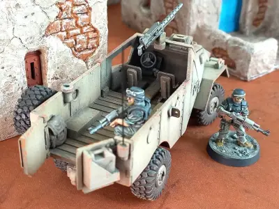 Armored Car - 28mm Sci-Fi 3D print model
