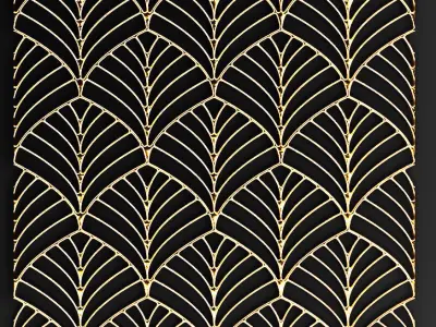 collection of golden lattice 3D model