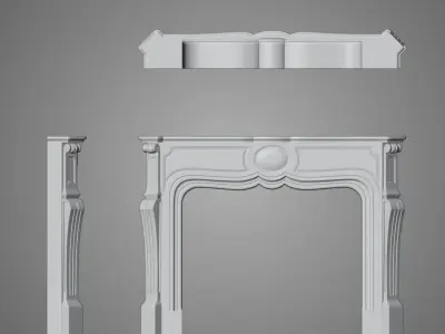 Marble fireplace - 3D printing 3D print model