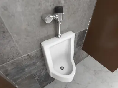 Luxury Public Bathroom Low-poly 3D model