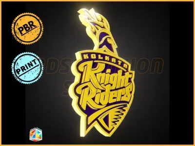 Kolkata Knight Raiders logo - Cinematic - 3D print 3D model