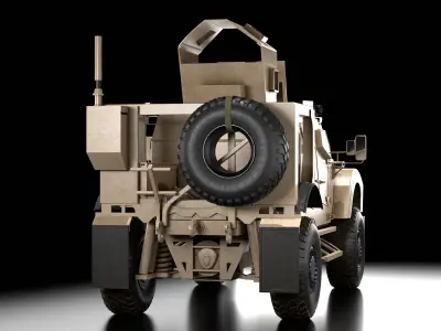 Oshkosh M-ATV Military Vehicle Rigged Low-poly 3D model