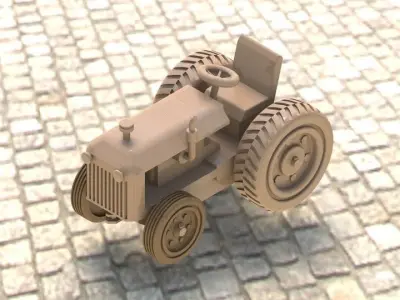 Wood Tractor Free 3D model