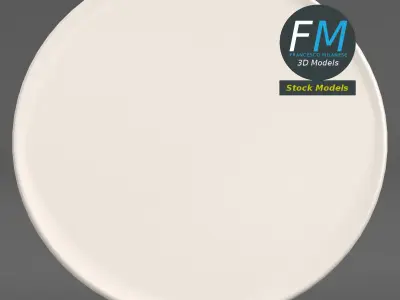 Plate on holder stand for display 3D model