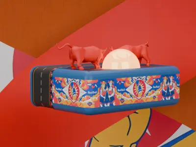 Red Bull F1 Car Display Stand  Decor 3D model