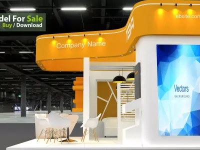 Exhibition Low-poly 3D model 28