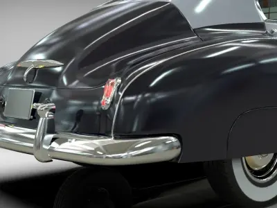 Classic police car 1949 fleetline 3D model